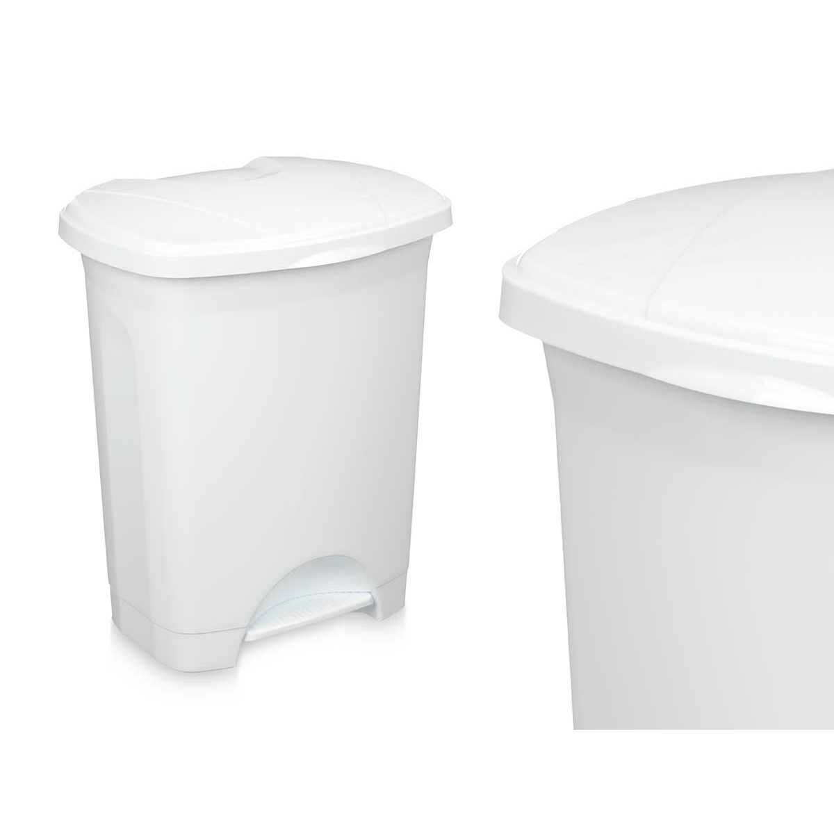 Pedal Hvit Plast 30 L (4 enheter)